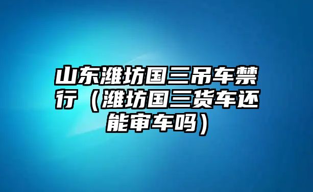 山東濰坊國(guó)三吊車禁行（濰坊國(guó)三貨車還能審車嗎）