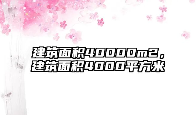 建筑面積40000m2，建筑面積4000平方米