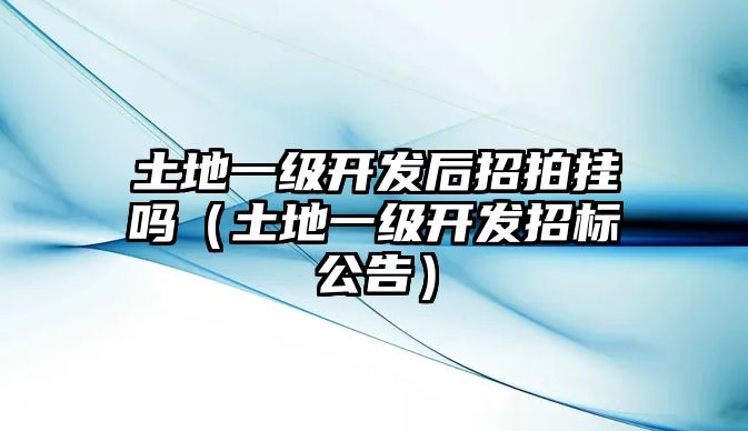 土地一級開發(fā)后招拍掛嗎（土地一級開發(fā)招標(biāo)公告）