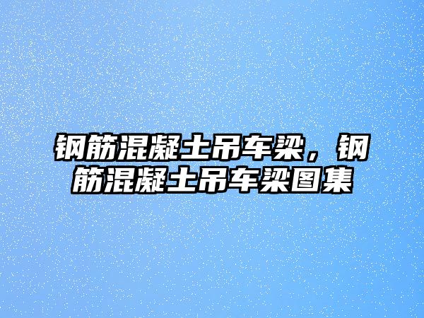 鋼筋混凝土吊車梁，鋼筋混凝土吊車梁圖集