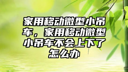 家用移動微型小吊車，家用移動微型小吊車不會上下了怎么辦