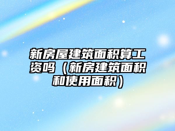 新房屋建筑面積算工資嗎（新房建筑面積和使用面積）