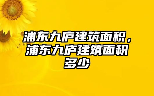 浦東九廬建筑面積，浦東九廬建筑面積多少