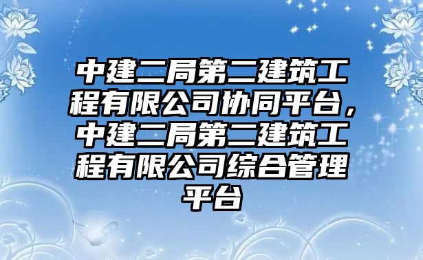 中建二局第二建筑工程有限公司協(xié)同平臺(tái)，中建二局第二建筑工程有限公司綜合管理平臺(tái)