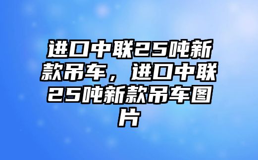 進(jìn)口中聯(lián)25噸新款吊車，進(jìn)口中聯(lián)25噸新款吊車圖片