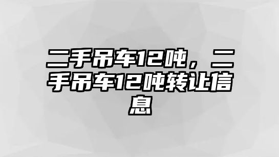 二手吊車12噸，二手吊車12噸轉(zhuǎn)讓信息