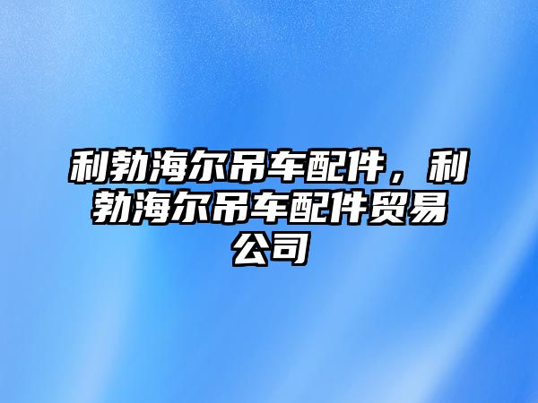 利勃海爾吊車配件，利勃海爾吊車配件貿(mào)易公司