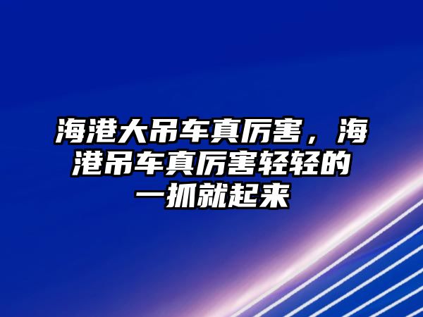 海港大吊車真厲害，海港吊車真厲害輕輕的一抓就起來(lái)