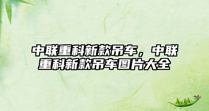 中聯(lián)重科新款吊車，中聯(lián)重科新款吊車圖片大全