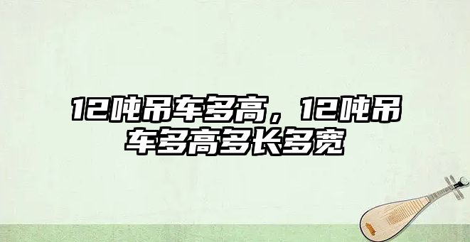 12噸吊車多高，12噸吊車多高多長多寬