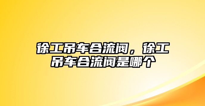 徐工吊車合流閥，徐工吊車合流閥是哪個(gè)