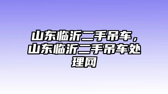 山東臨沂二手吊車，山東臨沂二手吊車處理網(wǎng)