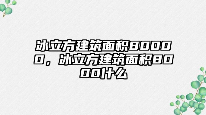 冰立方建筑面積80000，冰立方建筑面積8000什么