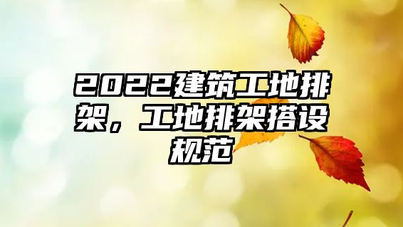 2022建筑工地排架，工地排架搭設(shè)規(guī)范