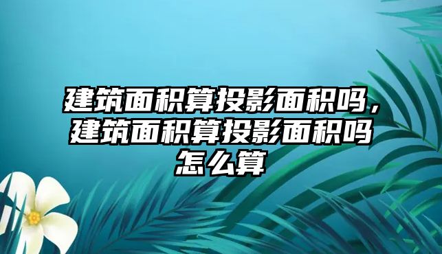 建筑面積算投影面積嗎，建筑面積算投影面積嗎怎么算