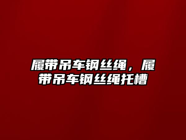 履帶吊車鋼絲繩，履帶吊車鋼絲繩托槽