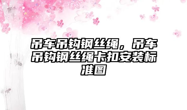 吊車吊鉤鋼絲繩，吊車吊鉤鋼絲繩卡扣安裝標(biāo)準(zhǔn)圖