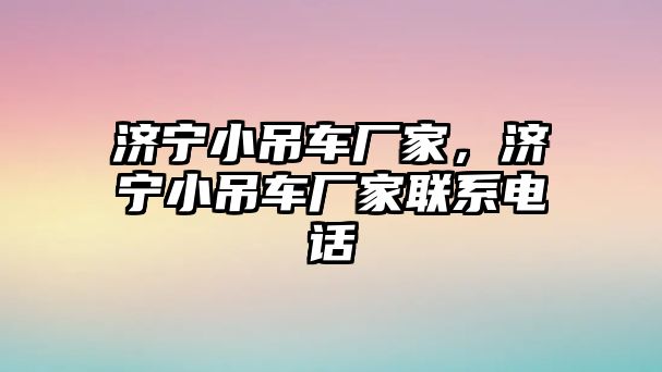 濟寧小吊車廠家，濟寧小吊車廠家聯(lián)系電話