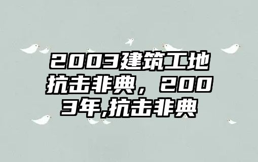 2003建筑工地抗擊非典，2003年,抗擊非典