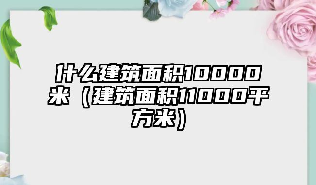 什么建筑面積10000米（建筑面積11000平方米）