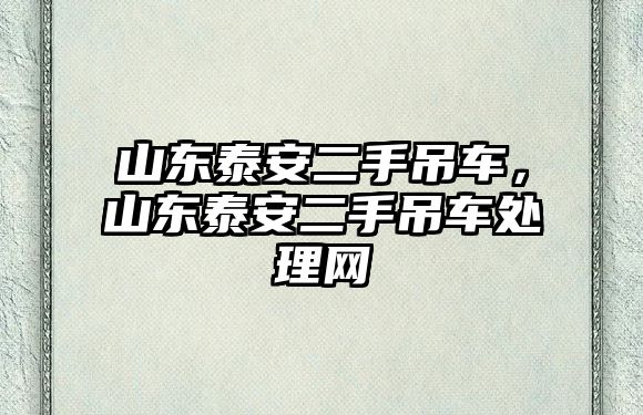 山東泰安二手吊車，山東泰安二手吊車處理網(wǎng)