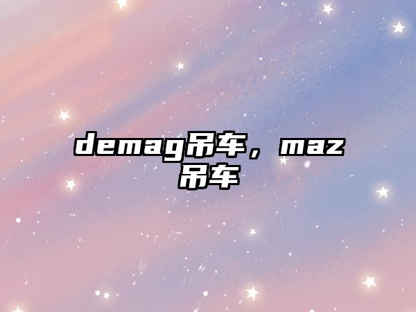 demag吊車，maz吊車