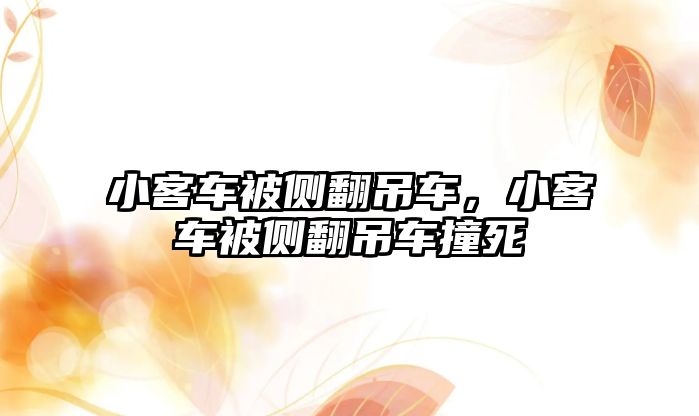 小客車被側(cè)翻吊車，小客車被側(cè)翻吊車撞死