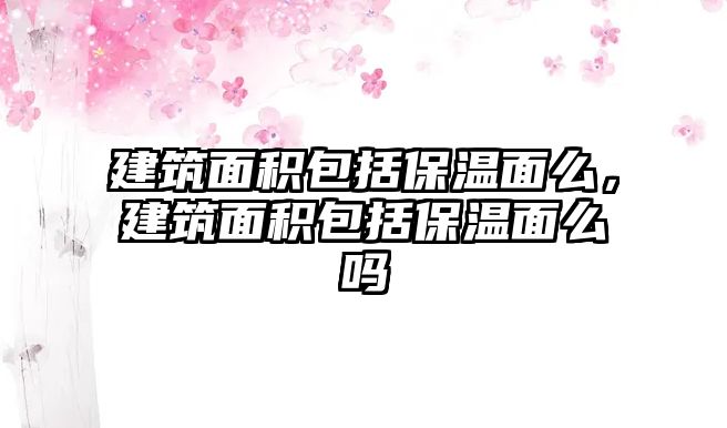 建筑面積包括保溫面么，建筑面積包括保溫面么嗎