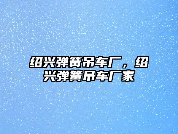 紹興彈簧吊車廠，紹興彈簧吊車廠家