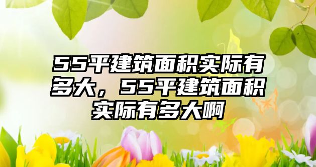 55平建筑面積實際有多大，55平建筑面積實際有多大啊