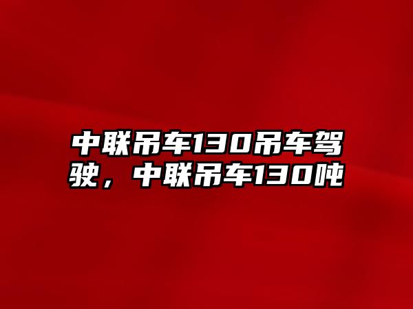 中聯(lián)吊車130吊車駕駛，中聯(lián)吊車130噸