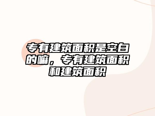 專有建筑面積是空白的嘛，專有建筑面積和建筑面積