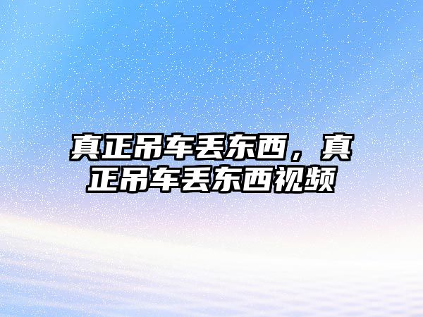 真正吊車丟東西，真正吊車丟東西視頻