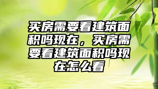 買房需要看建筑面積嗎現在，買房需要看建筑面積嗎現在怎么看