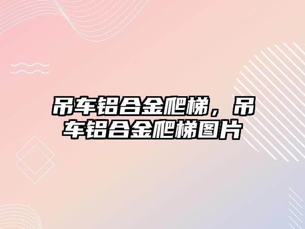 吊車鋁合金爬梯，吊車鋁合金爬梯圖片