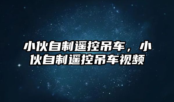 小伙自制遙控吊車，小伙自制遙控吊車視頻