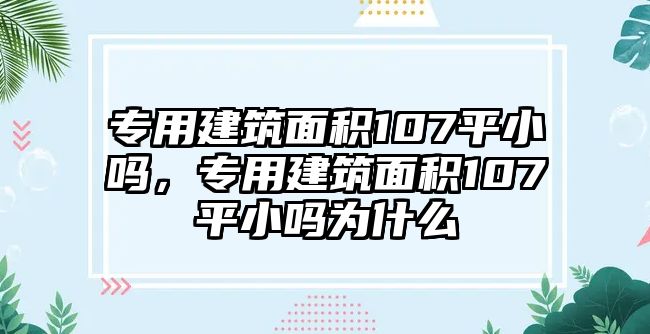 專用建筑面積107平小嗎，專用建筑面積107平小嗎為什么