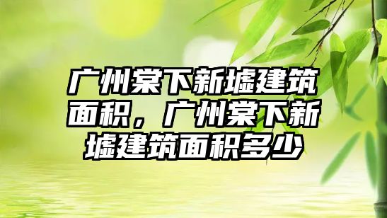 廣州棠下新墟建筑面積，廣州棠下新墟建筑面積多少