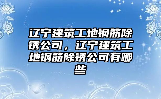 遼寧建筑工地鋼筋除銹公司，遼寧建筑工地鋼筋除銹公司有哪些