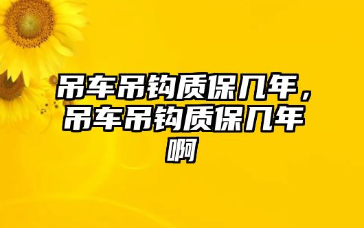 吊車吊鉤質(zhì)保幾年，吊車吊鉤質(zhì)保幾年啊