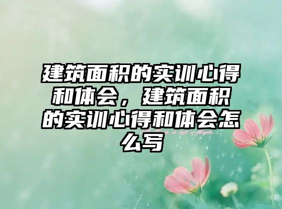 建筑面積的實(shí)訓(xùn)心得和體會，建筑面積的實(shí)訓(xùn)心得和體會怎么寫