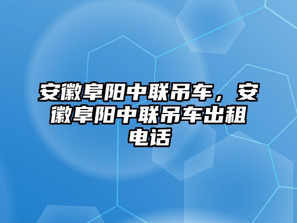 安徽阜陽中聯(lián)吊車，安徽阜陽中聯(lián)吊車出租電話