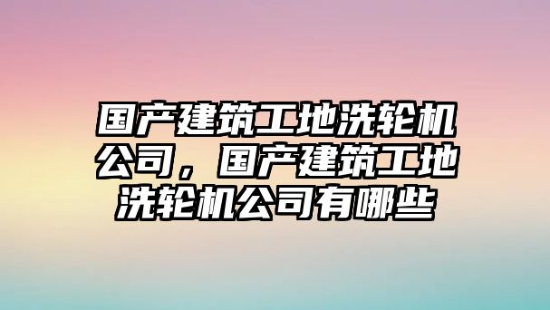 國產(chǎn)建筑工地洗輪機公司，國產(chǎn)建筑工地洗輪機公司有哪些