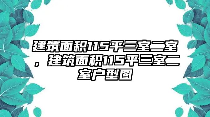 建筑面積115平三室二室，建筑面積115平三室二室戶型圖