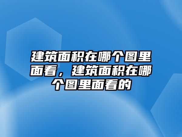 建筑面積在哪個(gè)圖里面看，建筑面積在哪個(gè)圖里面看的