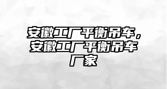 安徽工廠平衡吊車，安徽工廠平衡吊車廠家