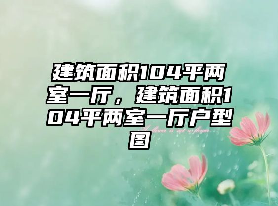 建筑面積104平兩室一廳，建筑面積104平兩室一廳戶型圖