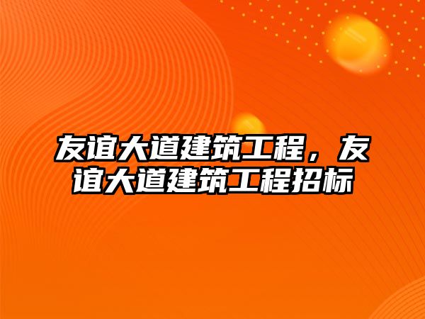 友誼大道建筑工程，友誼大道建筑工程招標