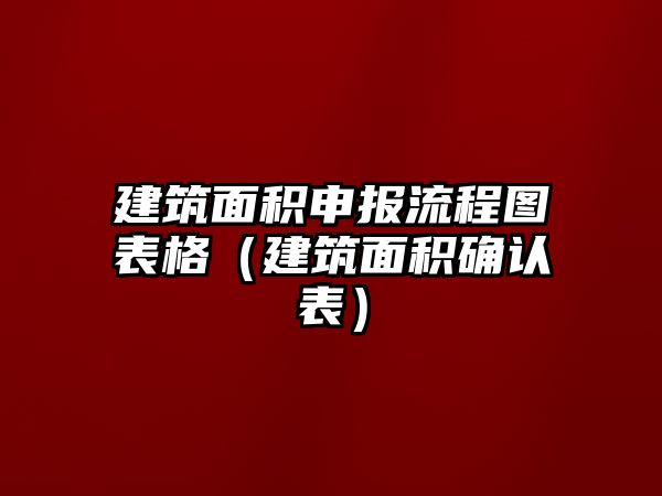 建筑面積申報(bào)流程圖表格（建筑面積確認(rèn)表）