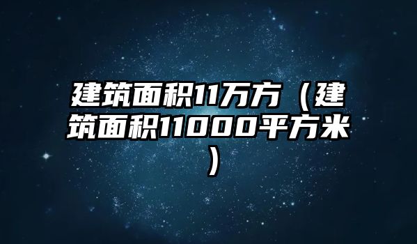 建筑面積11萬方（建筑面積11000平方米）